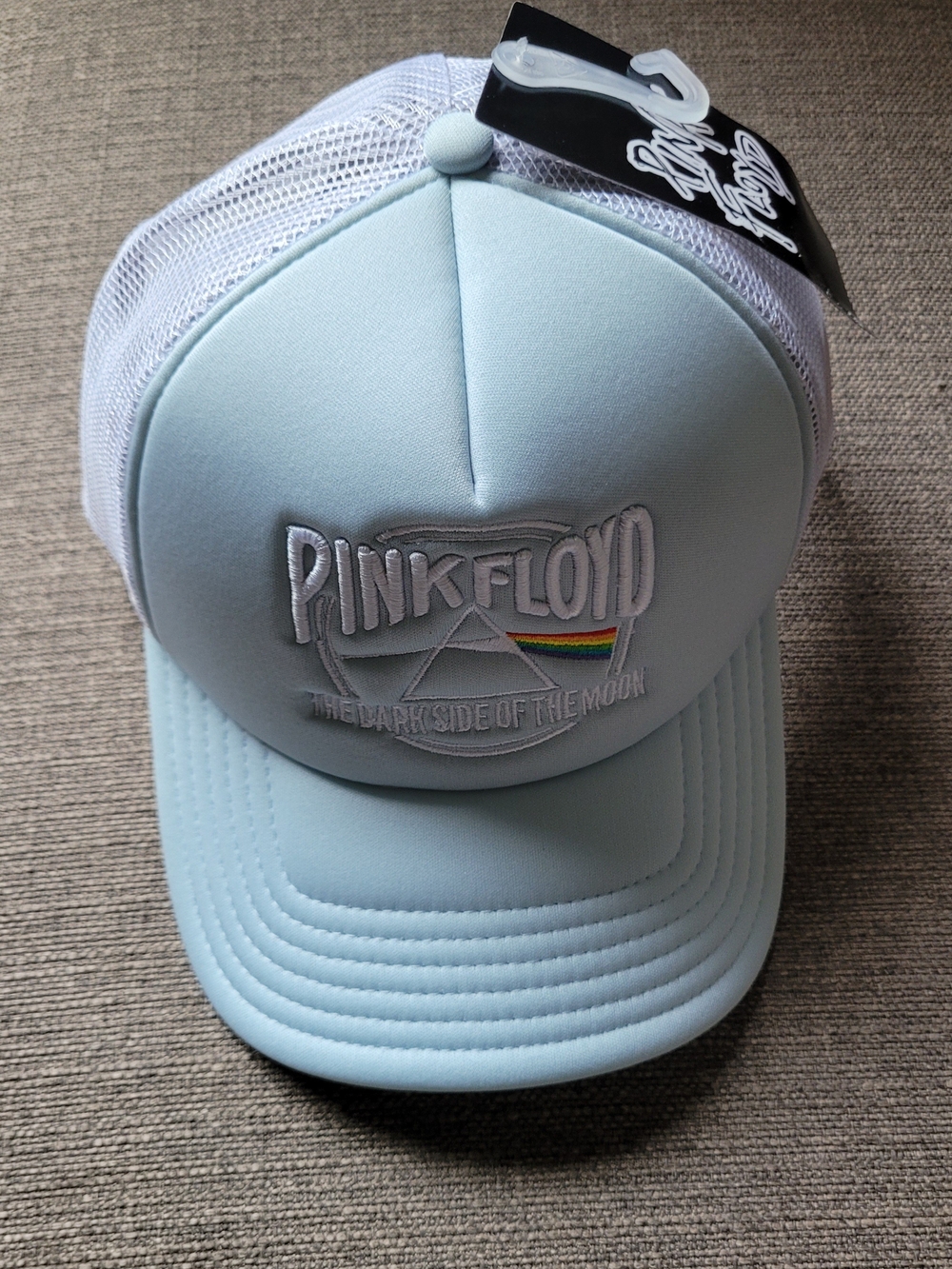 Pink Floyd Dark Side of the Moon Blue Foam Trucker Hat NWT